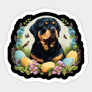 Rottweiler happy easter day Sticker